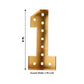 Giant LED Marquee Light Up Number "1", Gold 4ft Pre-Cut Foam Board with 10 Warm White Battery Operated LEDs, Glue Gun and Sticks