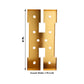 Giant LED Marquee Light Up Letter "H", Gold 4ft Pre-Cut Foam Board with 10 Warm White Battery Operated LEDs, Glue Gun and Sticks