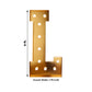 Giant LED Marquee Light Up Letter "L", Gold 4ft Pre-Cut Foam Board with 10 Warm White Battery Operated LEDs, Glue Gun and Sticks