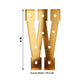 Giant LED Marquee Light Up Letter "W", Gold 4ft Pre-Cut Foam Board with 10 Warm White Battery Operated LEDs, Glue Gun and Sticks
