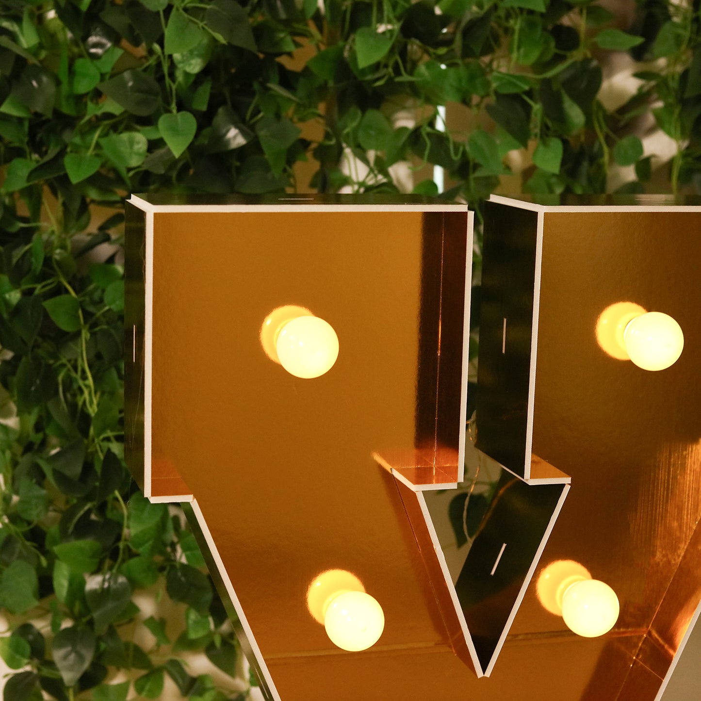 Giant LED Marquee Light Up Letter "X", Gold 4ft Pre-Cut Foam Board with 10 Warm White Battery Operated LEDs, Glue Gun and Sticks