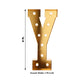 Giant LED Marquee Light Up Letter "Y", Gold 4ft Pre-Cut Foam Board with 10 Warm White Battery Operated LEDs, Glue Gun and Sticks