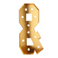 Giant LED Marquee Light Up Symbol "&", Gold 4ft Pre-Cut Foam Board with 10 Warm White Battery Operated LEDs, Glue Gun and Sticks