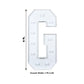 Giant LED Marquee Light Up Letter "G", White 4ft Pre-Cut Foam Board with 10 Warm White Battery Operated LEDs, Glue Gun and Sticks