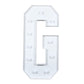 Giant LED Marquee Light Up Letter "G", White 4ft Pre-Cut Foam Board with 10 Warm White Battery Operated LEDs, Glue Gun and Sticks