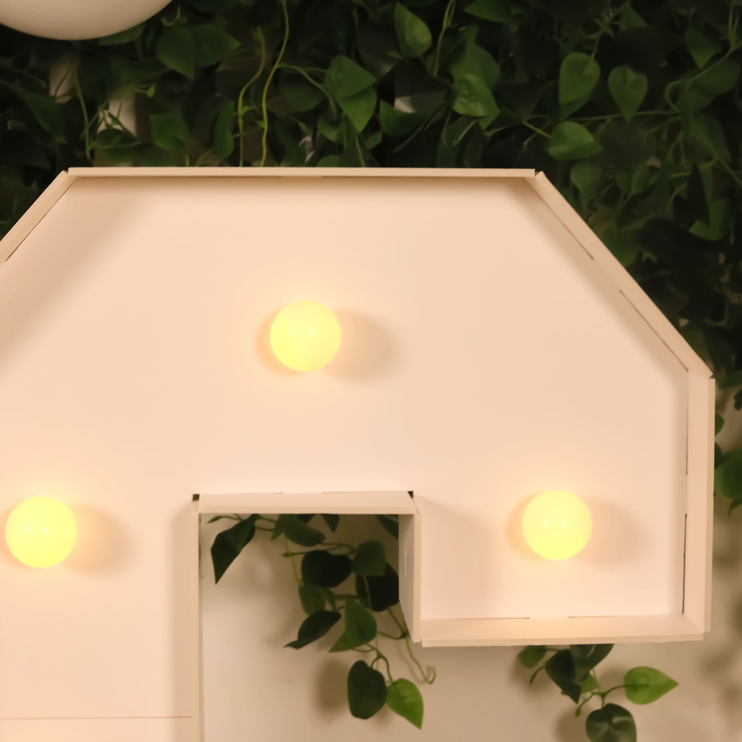 Giant LED Marquee Light Up Letter "G", White 4ft Pre-Cut Foam Board with 10 Warm White Battery Operated LEDs, Glue Gun and Sticks