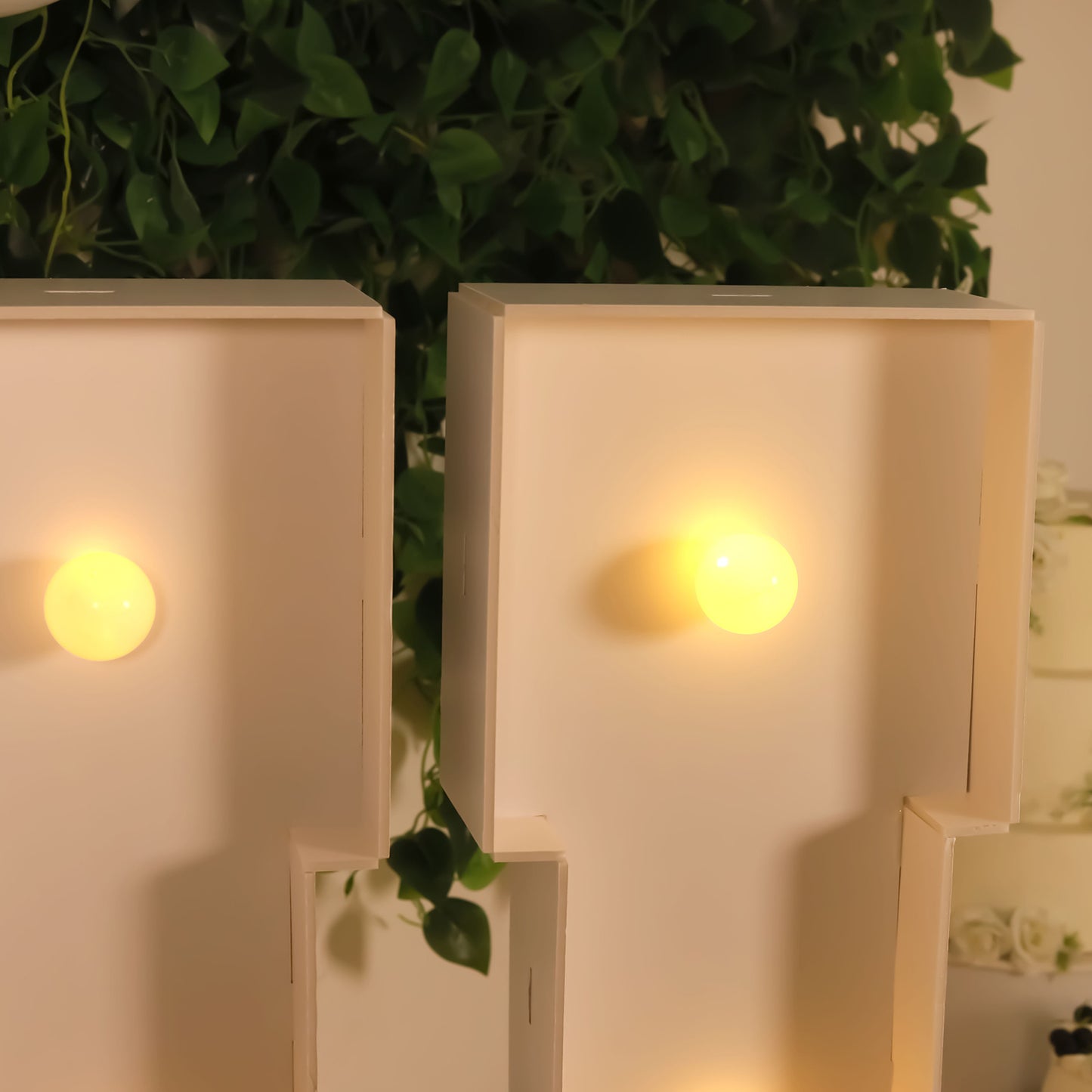 Giant LED Marquee Light Up Letter "H", White 4ft Pre-Cut Foam Board with 10 Warm White Battery Operated LEDs, Glue Gun and Sticks