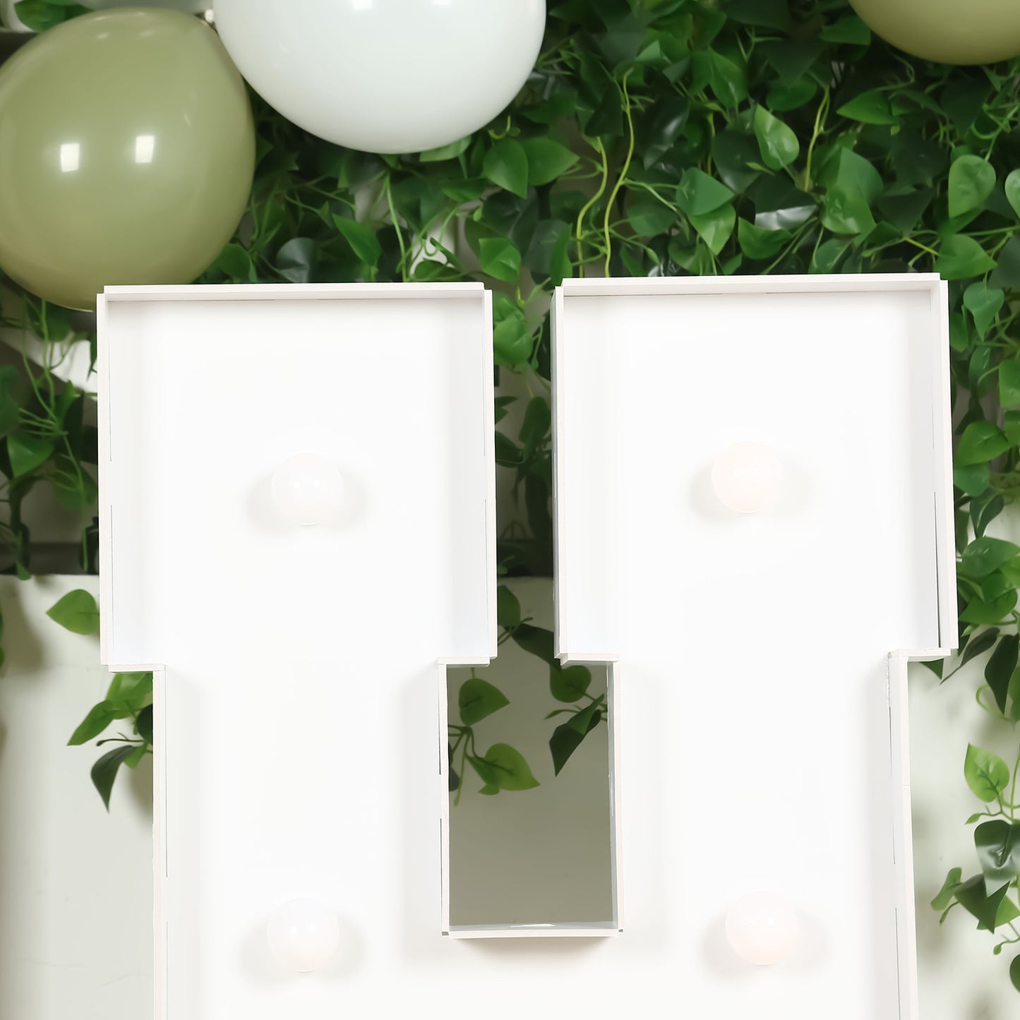 Giant LED Marquee Light Up Letter "H", White 4ft Pre-Cut Foam Board with 10 Warm White Battery Operated LEDs, Glue Gun and Sticks