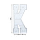 Giant LED Marquee Light Up Letter "K", White 4ft Pre-Cut Foam Board with 10 Warm White Battery Operated LEDs, Glue Gun and Sticks