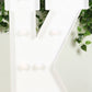 Giant LED Marquee Light Up Letter "K", White 4ft Pre-Cut Foam Board with 10 Warm White Battery Operated LEDs, Glue Gun and Sticks