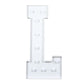 Giant LED Marquee Light Up Letter "L", White 4ft Pre-Cut Foam Board with 10 Warm White Battery Operated LEDs, Glue Gun and Sticks