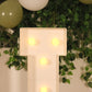 Giant LED Marquee Light Up Letter "L", White 4ft Pre-Cut Foam Board with 10 Warm White Battery Operated LEDs, Glue Gun and Sticks