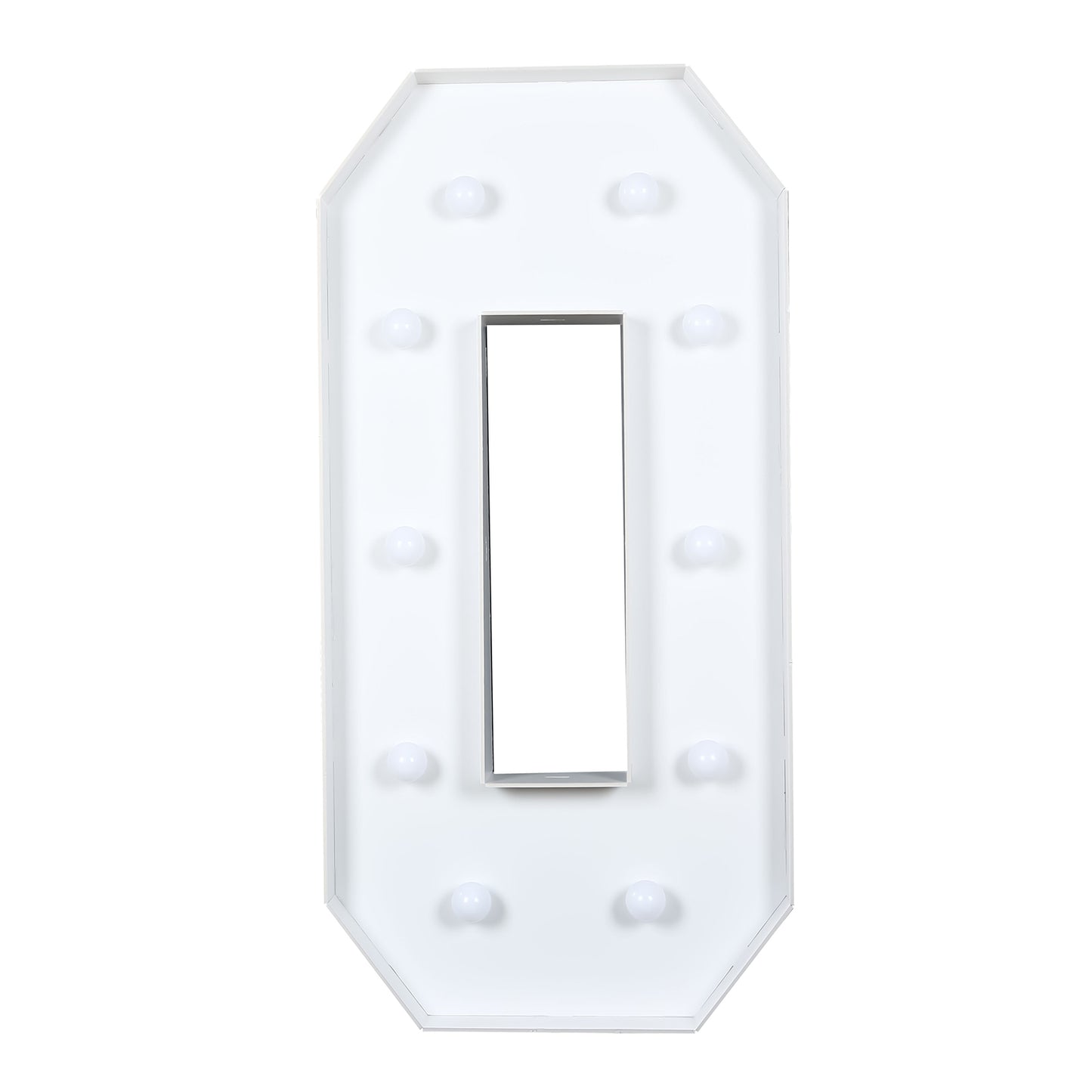 Giant LED Marquee Light Up Letter "O", White 4ft Pre-Cut Foam Board with 10 Warm White Battery Operated LEDs, Glue Gun and Sticks