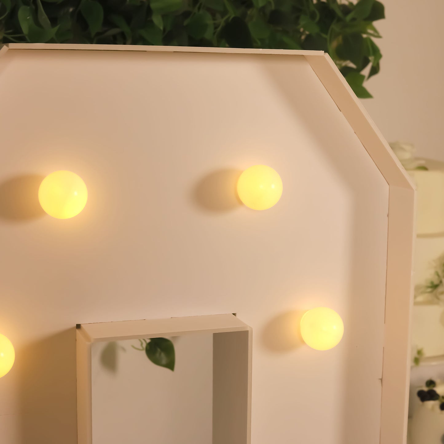 Giant LED Marquee Light Up Letter "O", White 4ft Pre-Cut Foam Board with 10 Warm White Battery Operated LEDs, Glue Gun and Sticks