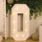 Giant LED Marquee Light Up Letter "O", White 4ft Pre-Cut Foam Board with 10 Warm White Battery Operated LEDs, Glue Gun and Sticks