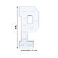 Giant LED Marquee Light Up Letter "P", White 4ft Pre-Cut Foam Board with 10 Warm White Battery Operated LEDs, Glue Gun and Sticks