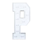Giant LED Marquee Light Up Letter "P", White 4ft Pre-Cut Foam Board with 10 Warm White Battery Operated LEDs, Glue Gun and Sticks