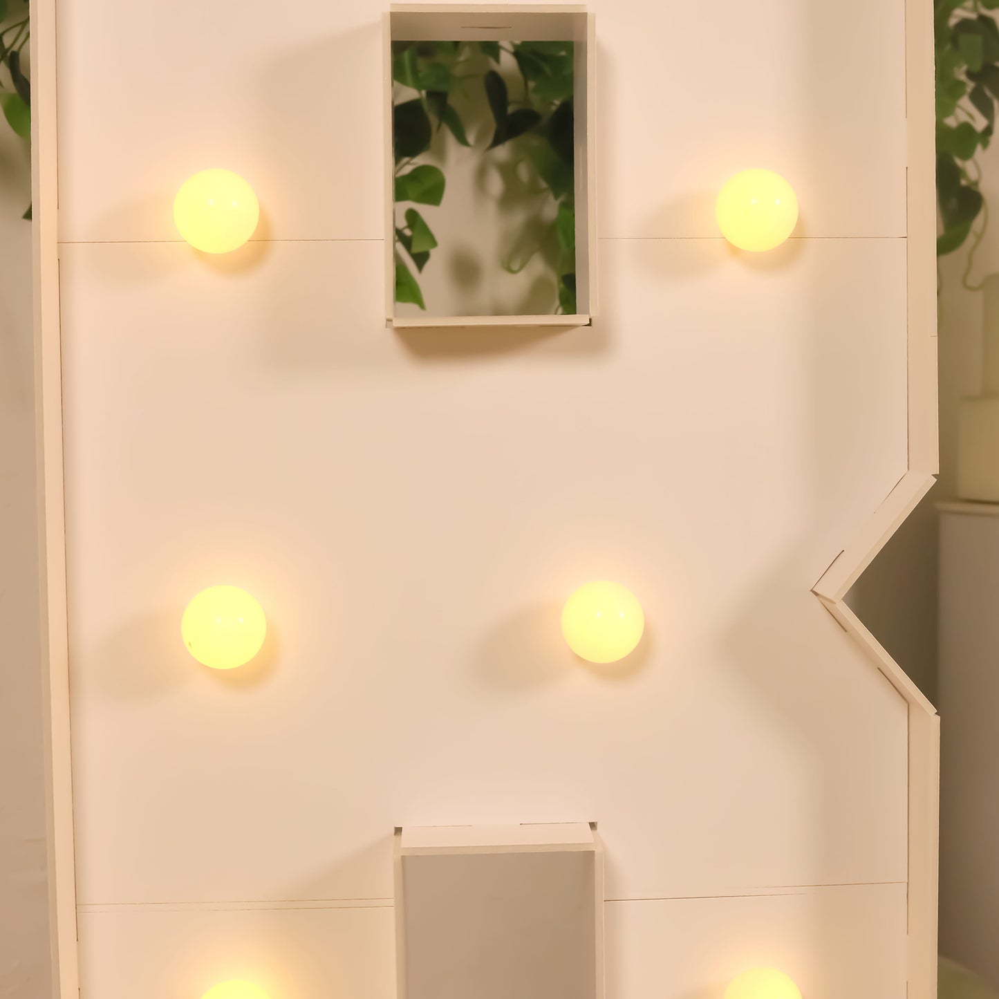 Giant LED Marquee Light Up Letter "R", White 4ft Pre-Cut Foam Board with 10 Warm White Battery Operated LEDs, Glue Gun and Sticks