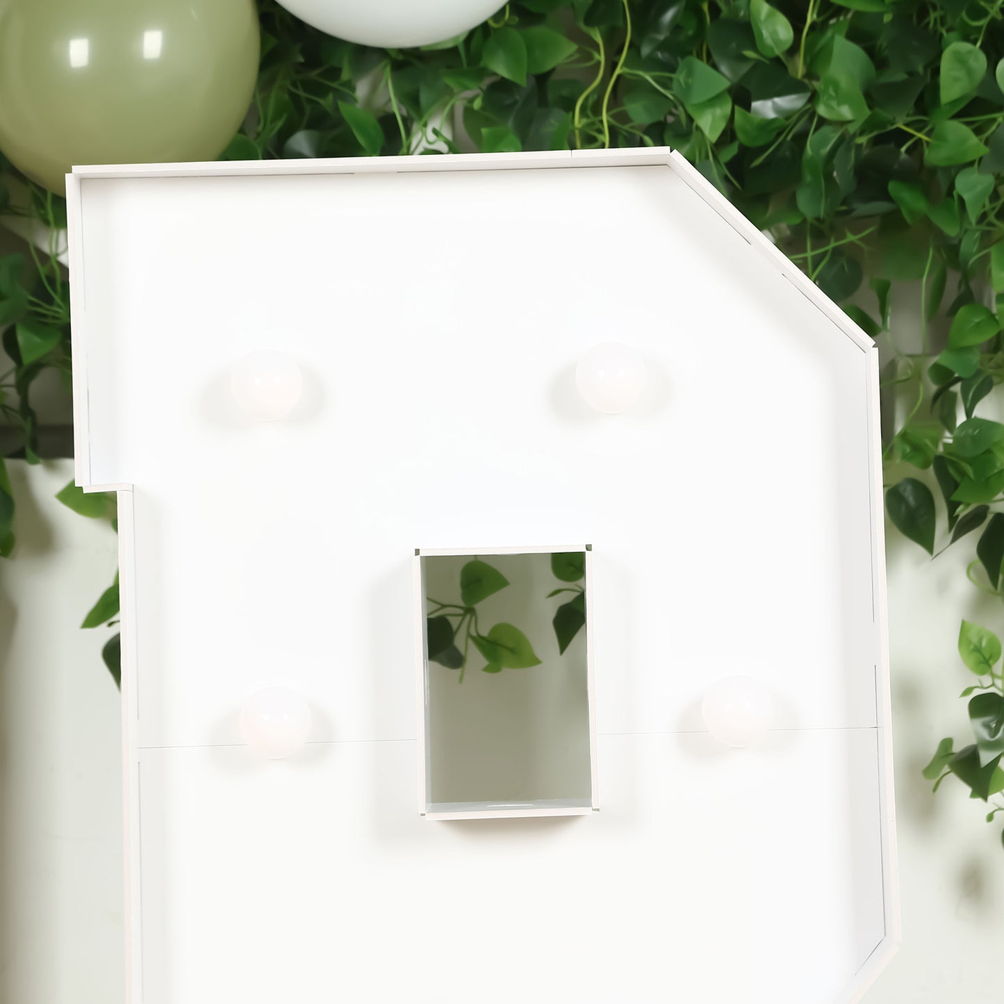 Giant LED Marquee Light Up Letter "R", White 4ft Pre-Cut Foam Board with 10 Warm White Battery Operated LEDs, Glue Gun and Sticks