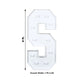 Giant LED Marquee Light Up Letter "S", White 4ft Pre-Cut Foam Board with 10 Warm White Battery Operated LEDs, Glue Gun and Sticks