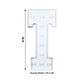 Giant LED Marquee Light Up Letter "T", White 4ft Pre-Cut Foam Board with 10 Warm White Battery Operated LEDs, Glue Gun and Sticks