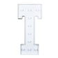 Giant LED Marquee Light Up Letter "T", White 4ft Pre-Cut Foam Board with 10 Warm White Battery Operated LEDs, Glue Gun and Sticks