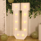 Giant LED Marquee Light Up Letter "U", White 4ft Pre-Cut Foam Board with 10 Warm White Battery Operated LEDs, Glue Gun and Sticks