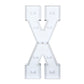 Giant LED Marquee Light Up Letter "X", White 4ft Pre-Cut Foam Board with 10 Warm White Battery Operated LEDs, Glue Gun and Sticks