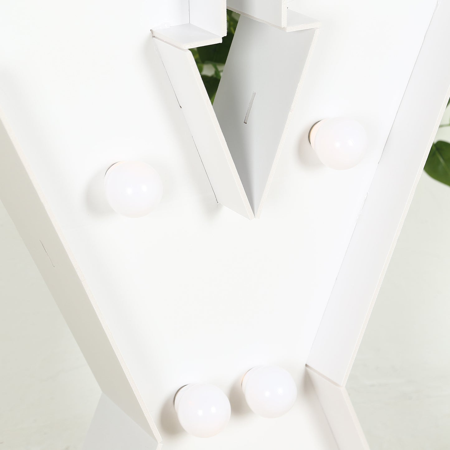 Giant LED Marquee Light Up Letter "X", White 4ft Pre-Cut Foam Board with 10 Warm White Battery Operated LEDs, Glue Gun and Sticks