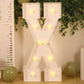 Giant LED Marquee Light Up Letter "X", White 4ft Pre-Cut Foam Board with 10 Warm White Battery Operated LEDs, Glue Gun and Sticks