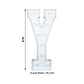 Giant LED Marquee Light Up Letter "Y", White 4ft Pre-Cut Foam Board with 10 Warm White Battery Operated LEDs, Glue Gun and Sticks