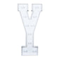 Giant LED Marquee Light Up Letter "Y", White 4ft Pre-Cut Foam Board with 10 Warm White Battery Operated LEDs, Glue Gun and Sticks