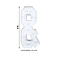 Giant LED Marquee Light Up Symbol "&", White 4ft Pre-Cut Foam Board with 10 Warm White Battery Operated LEDs, Glue Gun and Sticks