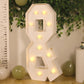 Giant LED Marquee Light Up Symbol "&", White 4ft Pre-Cut Foam Board with 10 Warm White Battery Operated LEDs, Glue Gun and Sticks