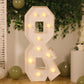 Giant LED Marquee Light Up Symbol "&", White 4ft Pre-Cut Foam Board with 10 Warm White Battery Operated LEDs, Glue Gun and Sticks