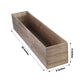 Natural Wood Planter Box Set Rectangular Shaped 30 Inch x 6 Inch with Removable Plastic Liners 2 Pack