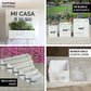 Whitewash rectangular wood planter box set with plastic liners