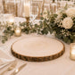 Round Rustic Wood Slices, Poplar Wood Slabs 15" Dia Natural Color, Table Centerpieces