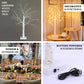 2ft white LED birch tree lamp with warm white lights, perfect for decor.