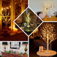 2ft white LED birch tree lamp with warm white lights, perfect for centerpieces.