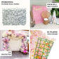 11 Sq ft. Dusty Blue UV Protected Hydrangea Flower Wall Mat Backdrop - 4 Artificial Panels