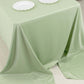 90"x156" Sage Green Scuba Wrinkle Free Rectangular Tablecloth, Seamless Scuba Polyester Tablecloth