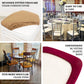Brown spandex chair pad slipcovers for Chiavari chairs, fitted and washable.