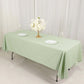 60"x102" Sage Green Scuba Wrinkle Free Rectangular Tablecloth, Scuba Polyester Tablecloth
