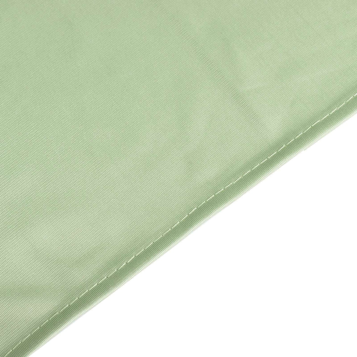 90"x132" Sage Green Scuba Wrinkle Free Rectangular Tablecloth, Seamless Scuba Polyester Tablecloth