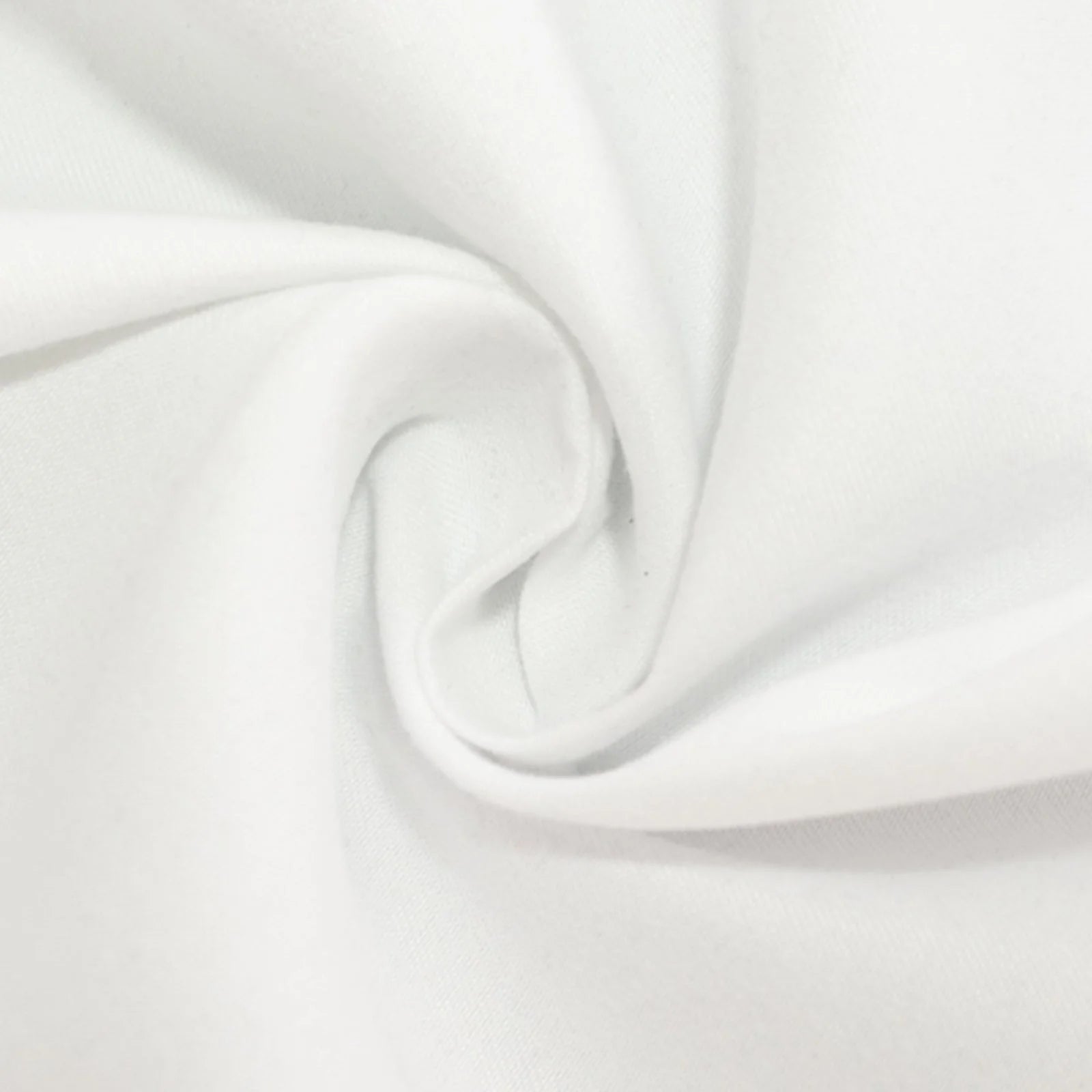 White cotton blend square tablecloth, 54"x54". #whtbkgd