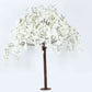 5ft Artificial Cherry Blossom Tree White – Silk Sakura Wishing Tree with Sturdy Metal Base & Realist