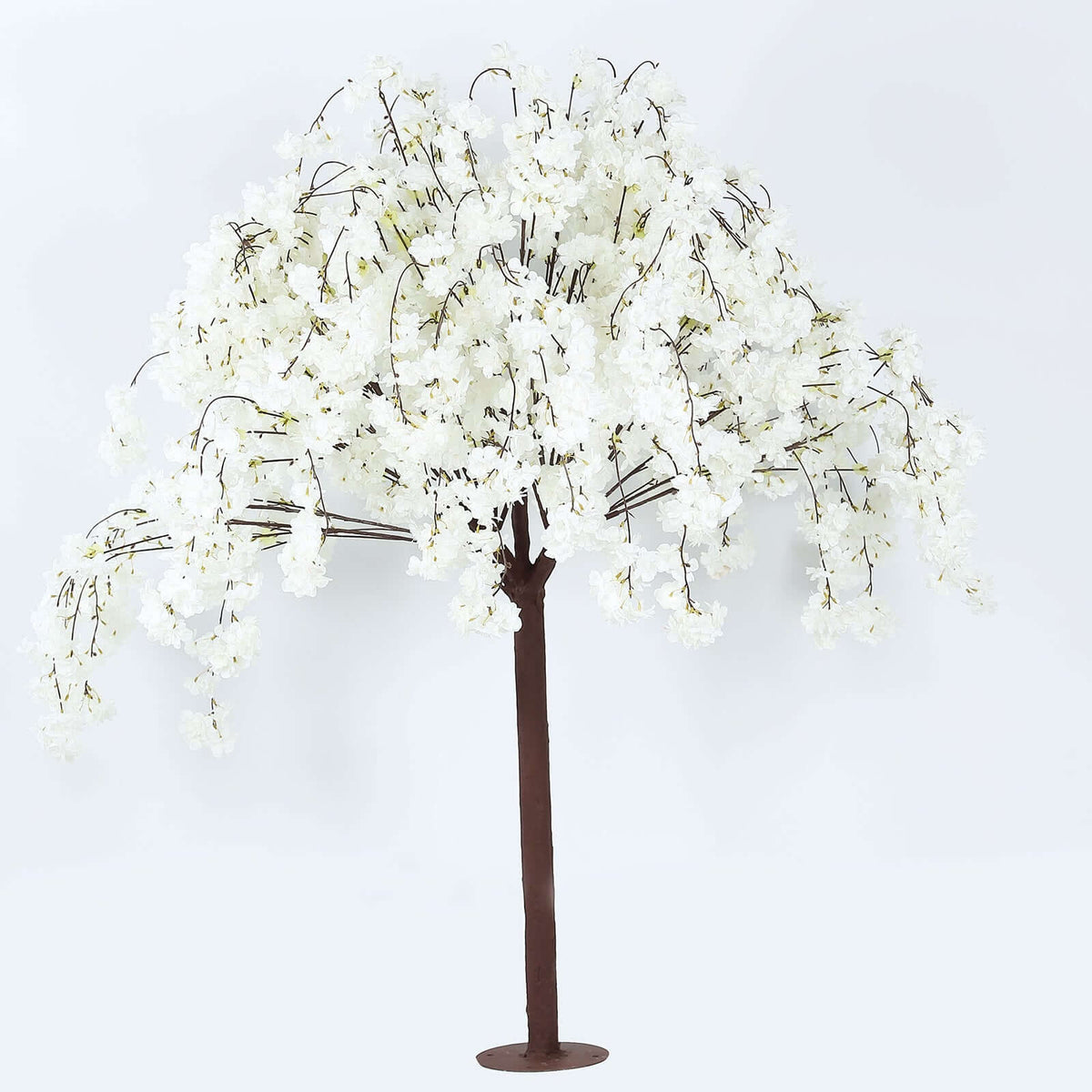 5ft Artificial Cherry Blossom Tree White – Silk Sakura Wishing Tree with Sturdy Metal Base & Realist