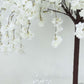 5ft Artificial Cherry Blossom Tree White – Silk Sakura Wishing Tree with Sturdy Metal Base & Realist