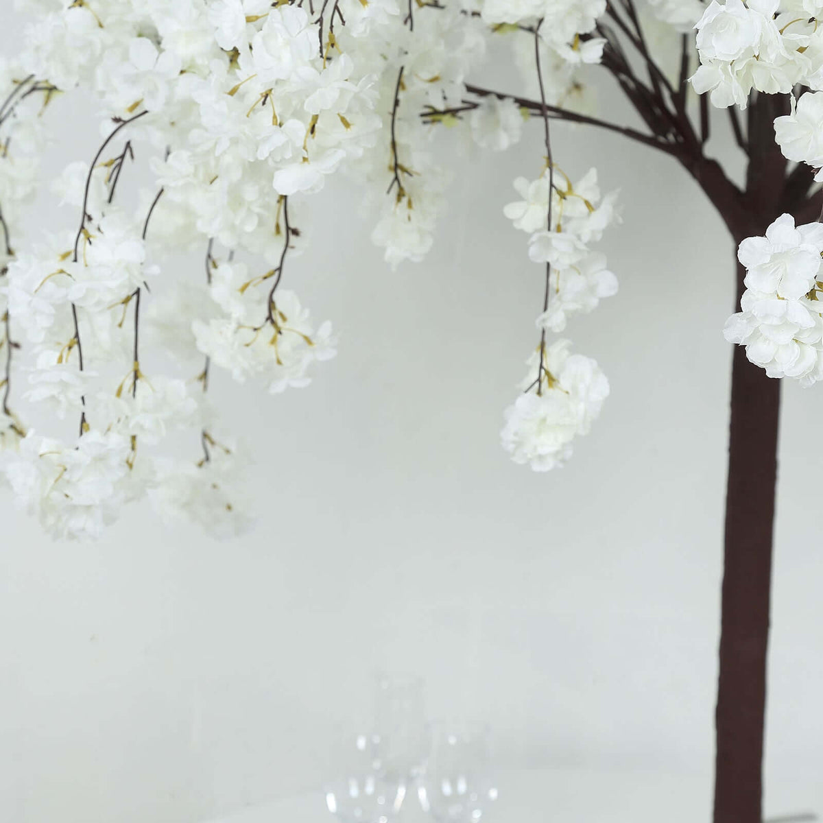 5ft Artificial Cherry Blossom Tree White – Silk Sakura Wishing Tree with Sturdy Metal Base & Realist